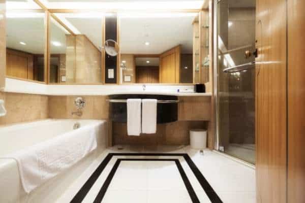 photo of clean and tidy hotel bathroom
