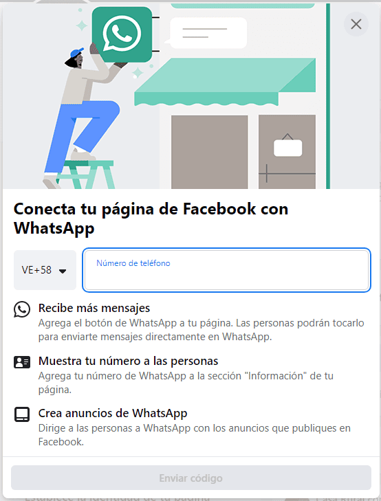 Conectar pagina facebook Whatsapp