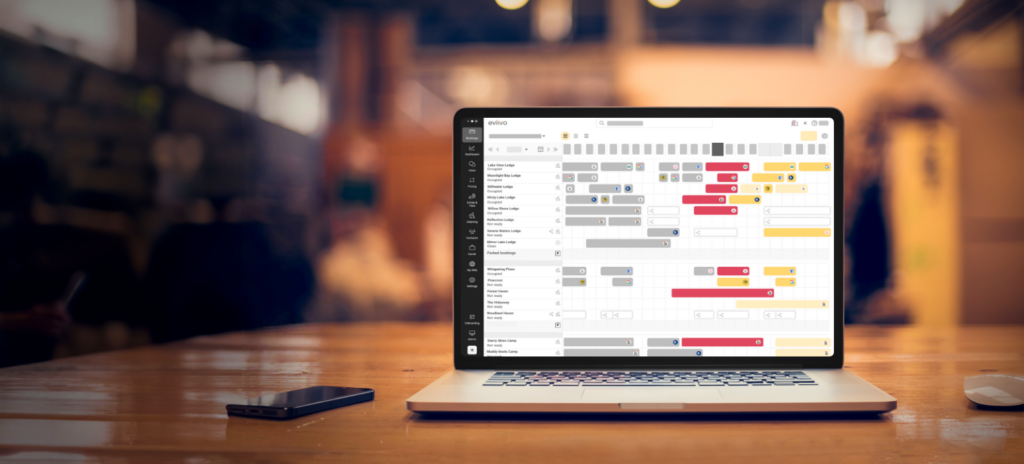 eviivo suite bookings calendar and reservation management screen